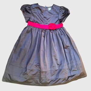 Gymboree Holiday Traditions Brown Satin Christmas Party Dress Size 8‎